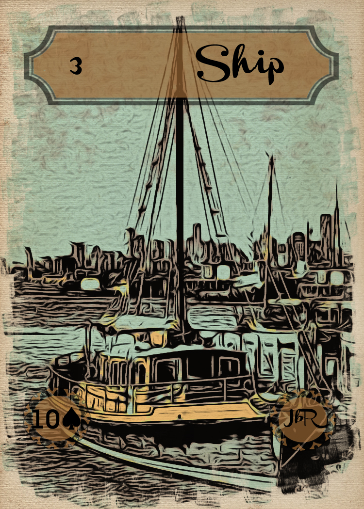 Vintage Lenormand by RootweaverCard #3 - Ship