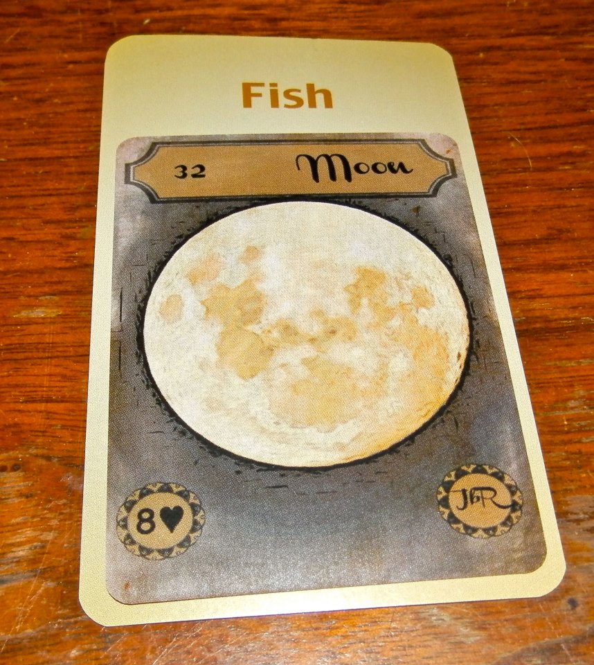 Moon in the House of Fish.Vintage Lenormand by Rootweaver & Deck of Lenormand Houses by Tierney Sadler